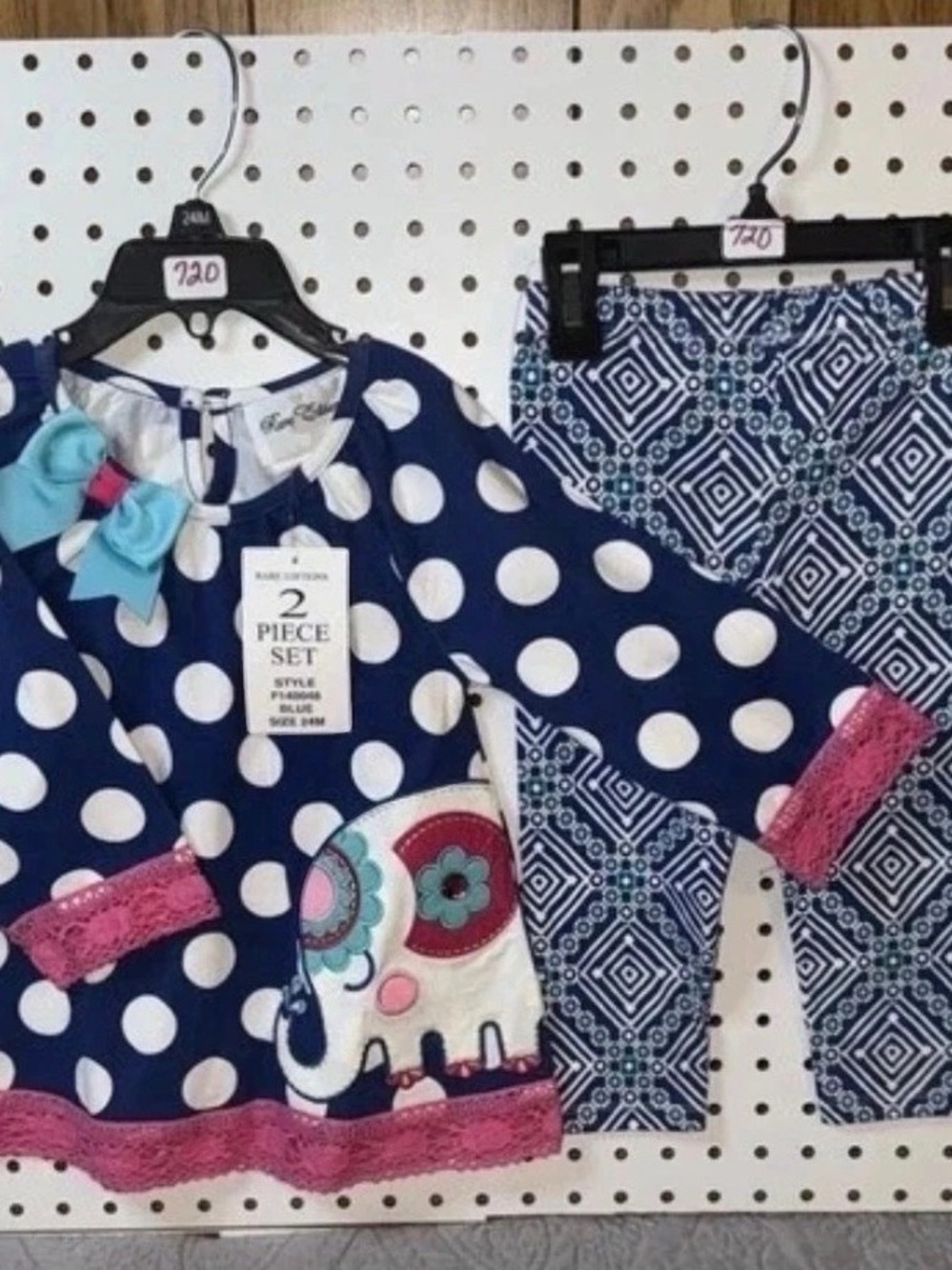 Rare Editions Girls 2T 2-Piece Set Blue & Pink NWT